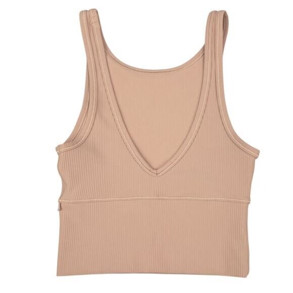 Lululemon Power Pivot Ribbed Luxtreme Tank Top In Pink Clay 0 - Picture 6 of 7